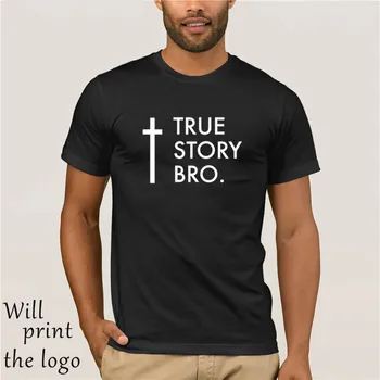 WEELSGAO Nové TRUE STORY BRO Christian Pohode Náboženské Ježiš T Košele, Tričká Bavlnené Krátke Sleeve T-shirts