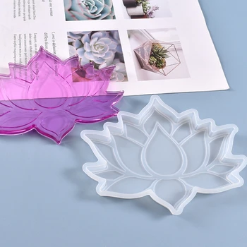Lotus Dráha Zásobník Pohár Mat Odlievanie Silikónové Formy Crystal Epoxidové Živice Formy DIY Remesiel Šperky, Dekorácie Výrobu Nástrojov