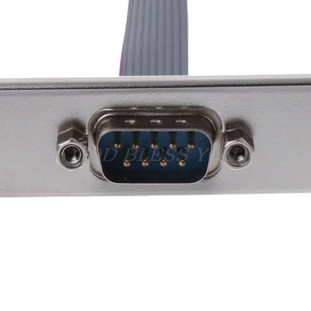 Sériové 9 pin DB9 RS232 Doske Com Port Stužkový Kábel Konektor Držiak Nové Drop Shipping