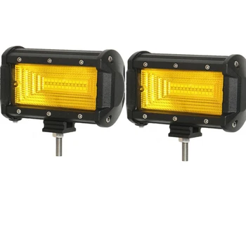 1PC 72W Povodňových Žltá LED Pracovné Svetlo pre Auto, Motocykel SUV ATV Offroad Osvetlenie