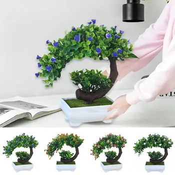 Umelý Kvet Simulácia Kvet Simulované Črepníkové Rastliny Polmesiaca Rose Plastové Krásne Ľahké Móde Dekorácie
