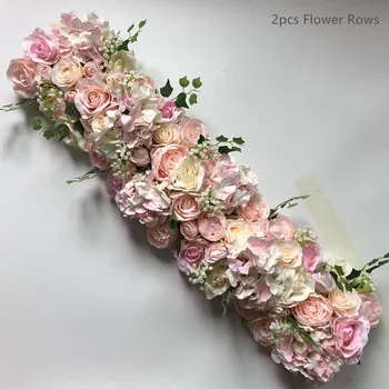 3D Umelého Hodvábu Ruže Kvet Stôl Runner pre Svadobné Party Pozadie Kvetinové Steny a Vrchol Krúžok Dekorácie urob si sám