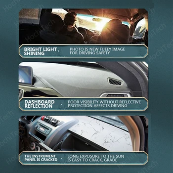 Anti-Slip Anti-UV Mat Panel Kryt Pad Dashmat Chrániť Koberec pre Mazda CX-7 2006-2012 CX7 CX 7 Príslušenstvo