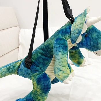 Móda Rodič Dieťaťa Tvorivé 3D Dinosaura Batoh Roztomilý Zvierat Cartoon Plyšový Batoh Dinosaurov Mini Taška