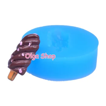 XYL101 21 mm Pohrýzol Ice Cream Bar Silikónové Formy - Popsicle Plesne Fondant, Cake Decoration Plavidlá, Pečenie Nástroje, Živice, Hliny