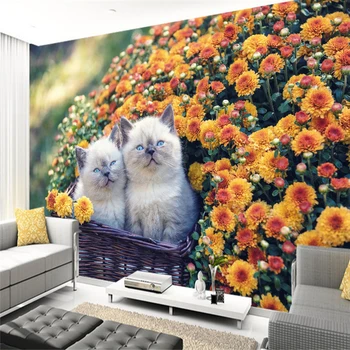 Kreatívny Efekt Krásna Mačka Stenu TV Gauč tapetu pozadia obývacia izba, spálňa hotel nástenná maľba galéria Domáce dekorácie