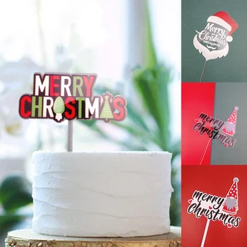 1pcs Akryl Veselé Vianoce Cake Vňaťou Dezert Cake Zdobenie Nástroje Strany Dary