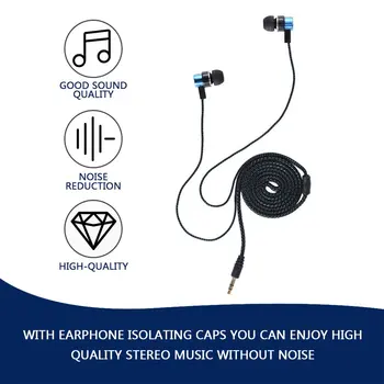 4 Farby 3,5 mm Káblové Slúchadlá Športové Bežecké Headset Hluku Izolácia Stereo 1.1 M In-Ear Multimediálny Prehrávač Hudby Slúchadlá Stereo