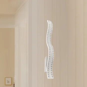 Moderný Jednoduchý Vlny Dizajn 60 cm Dlhé Hliníkové 25W LED Steny Sconces Obývacia Izba Semi-Flush Namontované Nástenné Svietidlá Spálne