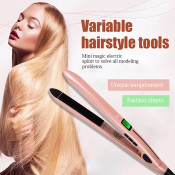 Professional Hair Straightener Curler Vlasy Ploché Železo Negatívne ióny Vlasov Straighting kulma Zvlnením LED Displej