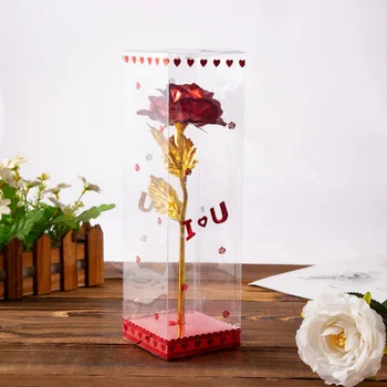 24K Fólie Á Umelé Ruže Kvet Gold Rose Svadobné Dekorácie Kvet Pre Deň matiek Darček Milovníka Rose