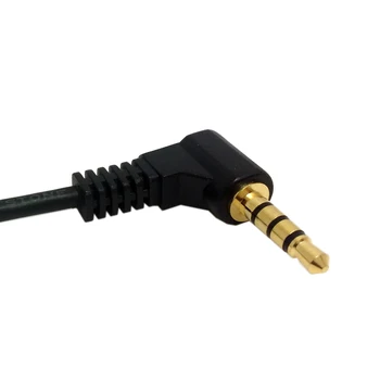 CY Audio Kábel Jack Extender Audio Konektor 3,5 mm 4 póly Audio Stereo Samec Samica Predlžovací Kábel 10 cm Čierna