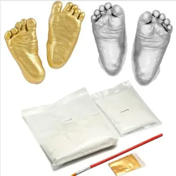 100g Omietky Liatie Prášok Klon Prášok Mini Kit Deti Baby Handprints Stopy Ruky A Nohy Odlievanie Procesu Konsolidácie
