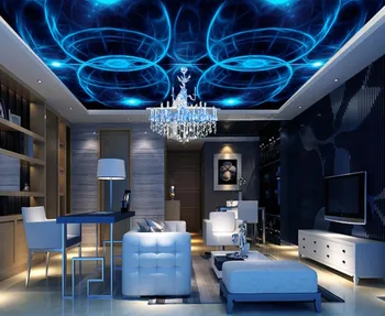 Prispôsobený 3d Strop Tapety Modré nástenné Maľby Módne KTV Bar, Obývacia Izba, Spálňa Stenu papiere Domova 3D Stropné nástenné Maľby