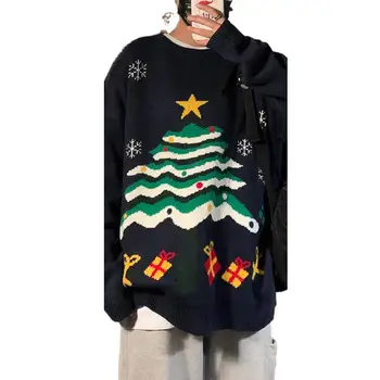 2020 nový sveter dámske dlhé Vianočné lenivý vietor pár Pulóver Vianočný stromček vzor dlhý rukáv zrastov top ženy, nadmerné veľkosti
