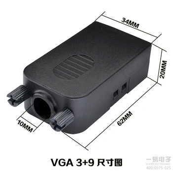 DB15 VGA Male 3 Riadky 15 Pin Plug Breakout Svoriek Skrutky Typ DIY Konektor Samica D-SUB Veľkoobchod