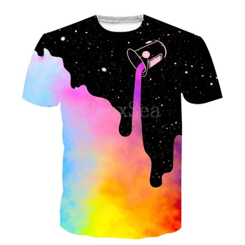 Vytlačené Striekajúcej Atrament T-shirt Topy Muži Ženy Harajuku, T Košele Zábavné Plný Tlač Top Tričko Plus S-5XL