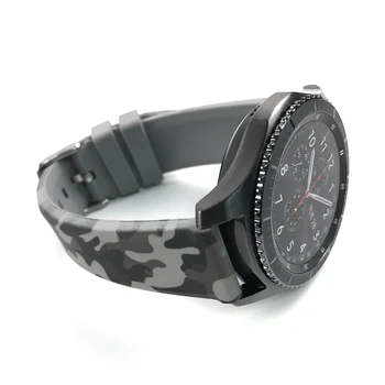 22 MM Osobné Kamufláž Remienok Silikón Watchband pre Samsung Výstroj S3 Muži/Ženy Náramok Pás pre Galaxy Sledujte 3 45mm/46 mm