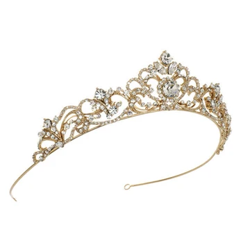 2018 Nové Nevesta Vlasy, Šperky Crystal Tiara Korunná Princezná Svadobné Vlasy Accessoriess Gold/Rose Gold, Svadobné Hairband Korún