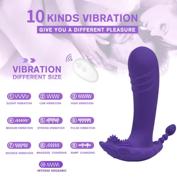 Vibračné nohavičky sexuálnu hračku, Nabíjateľná Bezdrôtové Diaľkové ovládanie Nositeľné Vibrátor 10 Rýchlosť Vibračné vajíčka sexuálnu hračku pre Ženy