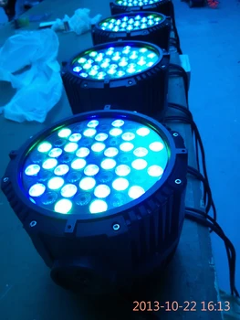 4pcs/veľa+flightcase, Vodotesný LED par Svetlo 54x3W RGBW dj svadobné party par64 disco svetlá club stage vonkajšie osvetlenie