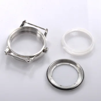Sledujte prípade 40 mm Leštenej nerezovej ocele zafírové sklo sledovať prípade fit parnis pánske hodinky Miyota 8215, 821A, 82 série, eta2836
