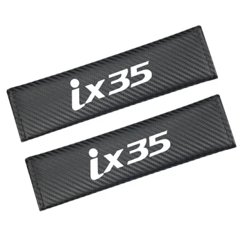 2ks/set Uhlíkových vlákien pásov Rameno Podložky zahŕňa emblémy pre hyundai ix35 Auto-styling