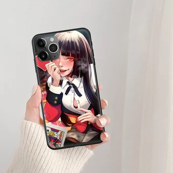 Japonské Anime Jabami Yumeko Telefón puzdro Pre IPhone 5 5S SE 5C 6 6 7 8 Plus X XS XR 11 12 Mini Pro Max 2020 čierne Silikónové Coque