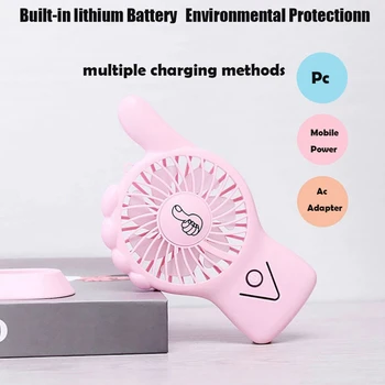 Mini Ventilátora Ručné Nabíjacie Prenosné Tichý USB Ventilátor s Farebnými Svetlami Smart Home Príslušenstvo