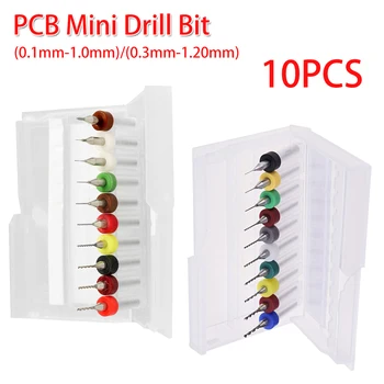 PCB Mini vrtáka 10pc 0.1-1.0 mm/0.3-1.2 mm Volfrámové Ocele Karbidu Pre Tlač Doska CNC Vŕtačku pre Nerez /Meď