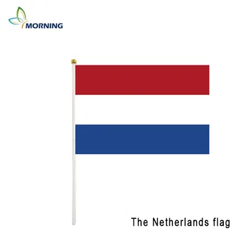 Holandsko Národnej Vlajky 10pcs Malých 14*21 cm Strane Tras Vlajka s Pól