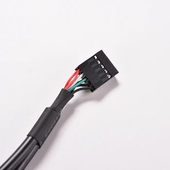 1PC 2 Dual Port USB Žena na Vnútorné 9 Pin Hlavičky Adaptér PCB Dosky Kábel pre PC Doske Vysokej Rýchlosti 30 cm/1 METROV