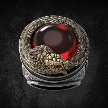 Móda Vyryté Cobra Krúžok Európskej Retro Punk Prehnané Had Krúžok Žien, Mužov Šperky Príslušenstvo Strana Darčeky Pre Priateľov