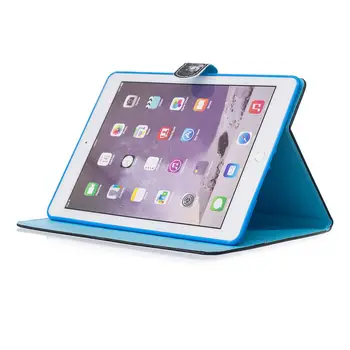 Puzdro Pre Apple iPad Vzduchu iPad 2 6 Smart Cover Funda Tablet Módne Zvierat Maľované Silikónové PU Kožené Stojan Pokožky Shell +Film+Pero