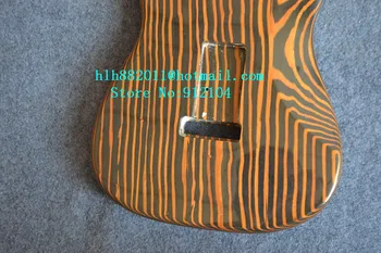 Nový Big John jednej vlne elektrická gitara telo s červeným zebra drevo F-3324