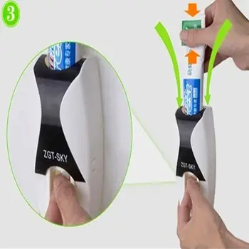 Móda Automatické zubná pasta Dávkovač Kefka Držiteľ Kúpeľňa produkty Wall Mount Rack Vaňa nastaviť zubná pasta Odšťavovače