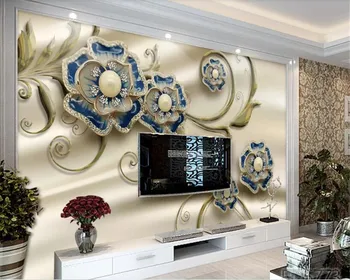 Beibehang 3d tapeta na stenu Nádherné luxusné Európske plastický vzor šperky tapety na stenu 3d tapeta domova