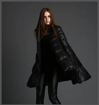 2018 módne zimné dole ženy bundy plášť typ dlhé kabáty Vysokej Kvality vetrovka stojan golier teplé kabáty čierne, ružové oblečenie