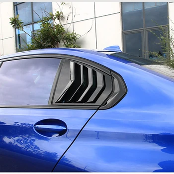 Zadné Okno Trojuholníkové Bright Black pre BMW G20 G28 2019 2020 320 3 Série Žalúzie Trojuholníkové Okno ochranný Kryt Auto