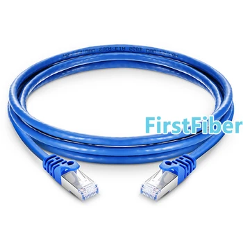 FirstFiber Cat7 Snagless Tienené (SFTP) PVC Siete Ethernet Patch Kábel RJ45