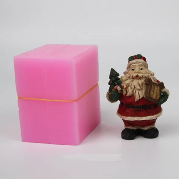 DIY 3d santa Vianočné muž Potravín-stupeň ručné silikónové mydlo tortu dekorácie, sviečky formy 001