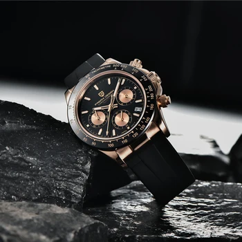 Pagani Dizajn Chronograf Hodinky pánske Japonsko VK63 Luxusné Módne Hodinky 100M Diver Nepremokavé Športové Sapphire pánske Hodinky reloj