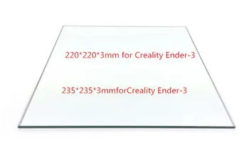 3 mm hrúbky 220/235mm Borosilikátového Skla Posteľ pre Creality vzdať sa-3/3S 3D tlačiarne časť mat povrchu Vyhrievané Posteľ