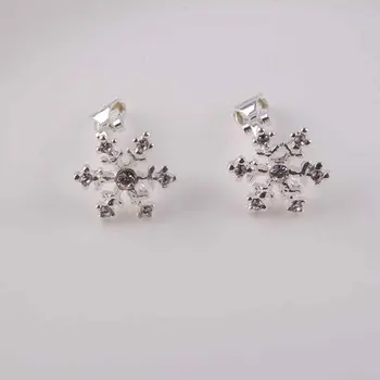 Kórejský Šperky Nové snowflake tvar Klip Náušnice pre Ženy Módne Náušnice, Bez Piercingu pre Ženy Strana Malé Náušnice