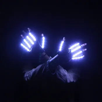 Chcel Guantes DJ Led 3 Režim Shinning LED Rukavice Pre Nočný Klub Nabíjateľná LED Kostým Príslušenstvo