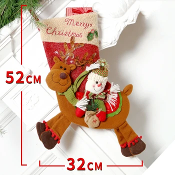 2021 Vianočné Elk Starších Ponožky Ponožky Vianočný Strom Candy Darčeková Taška Vianočný Stromček Závesné Hračky, Dekorácie