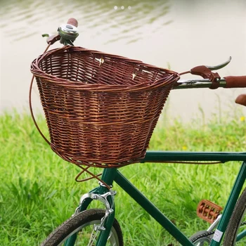 1 ks Vonkajšie Požičovňa Košík na Bicykel Odnímateľný Prútia Ručné Bike Príslušenstvo pre Kabelka Bicykel Predné Košíka