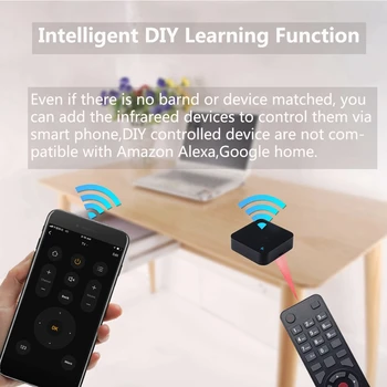 Ir Diaľkové Ovládanie Smart Wifi Univerzálny Infračervený Tuya pre Smart Home Ovládanie pre Tv Dvd Aud Pracuje s Amz Alexa Google