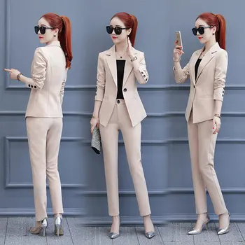 Ženy to oblek žena 2019 jar nové malé vôňa žien bunda jarná móda kórejský dvoch-dielny TX70