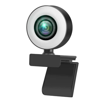 1080P Webkamera s Mikrofónom Full HD videokamera pre PC, USB Konektor, Široký Angle1080P Plug and Play Kozmetický Efekt Vyplniť Svetla